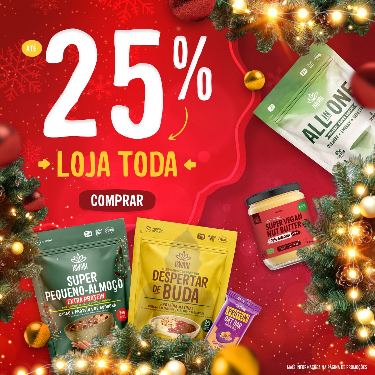 Até 25% de desconto em toda a loja